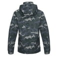 thumbnail image 2 of Little Donkey Andy Waterproof Rain Jacket for Women, UV Protection Lightweight Hooded Raincoat for Hiking, Travel (Black Grey Camouflage L), 2 of 4