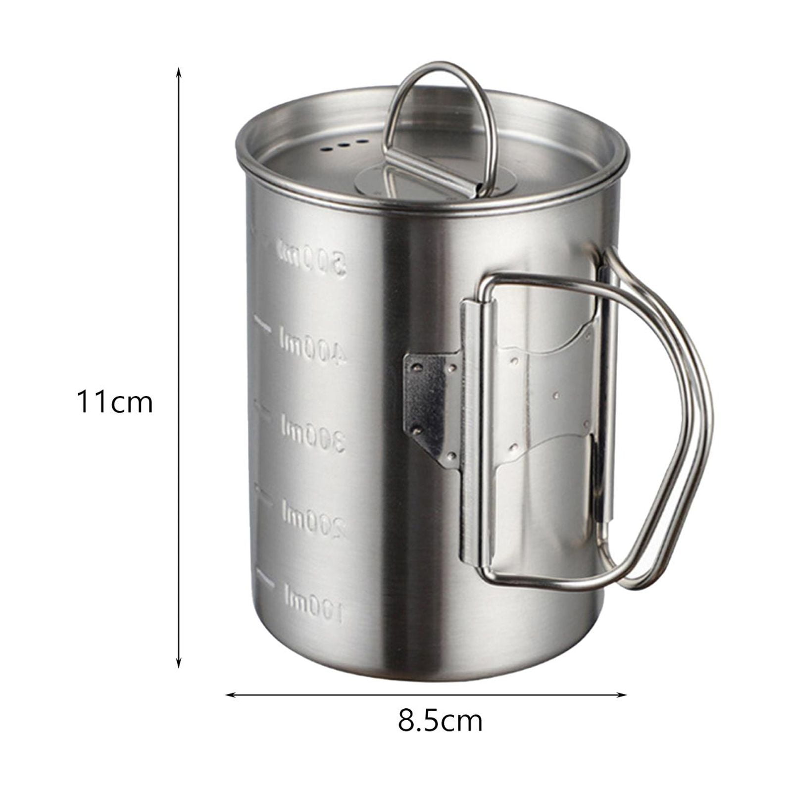 Esquirla 3x Camping Coffee Pot Pour over Coffee Maker Set Coffee Cup 500ml Portable Percolator Coffee Pot for Camping s Shop Black Filter
