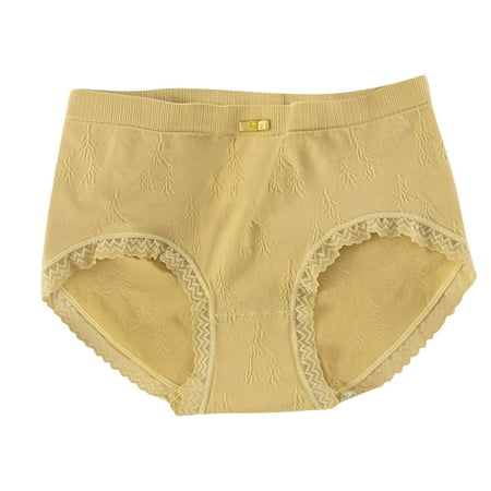 

Aayomet Underpants For Women Women s Cotton Bikini Brief Underwear Multipacks Yellow One Size
