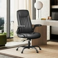 thumbnail image 2 of GALAXHERO Ergonomic High Back Office Chair, Adjustable Flip-up Armrests Desk Chair with Lumbar Support and Thick Headrest, Executive Swivel Task Chair for Home Office, Black, 2 of 6