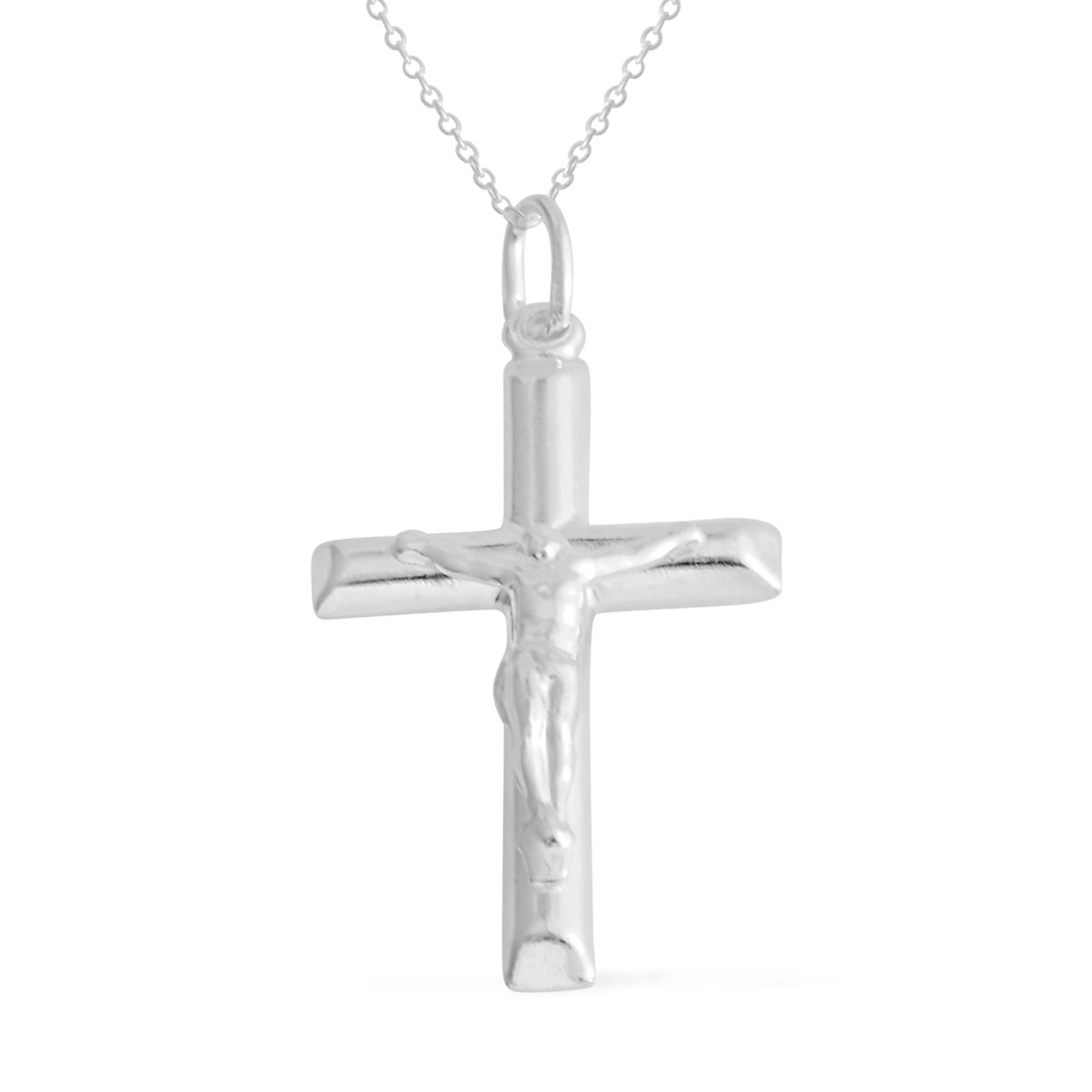 Womens .925 Sterling Silver Cross Pendant Jewelry Cloth /& Pouch Womens Silver Pendant