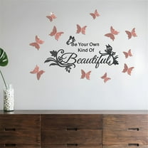 LAMIRO 2022 Room Decor Home Decor Acrylic Hollow Butterfly DIY Mirror Wall Sticker Home Decoration Black Bathroom Bedroom Living Room Decor