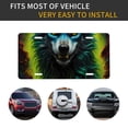thumbnail image 5 of Zufioo Fluorescent Wolf Print Car Aluminum Front License Plate, 12x6 Inch Decorative Personalized Car License Plate Car Accessories, 5 of 8