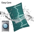 thumbnail image 6 of Honeii ECG Wave Print Pillow Cases,Plush Throw Pillow Covers,Decorative Pillowcase for Sofa, Couch, Living Room-14"x20", 6 of 6