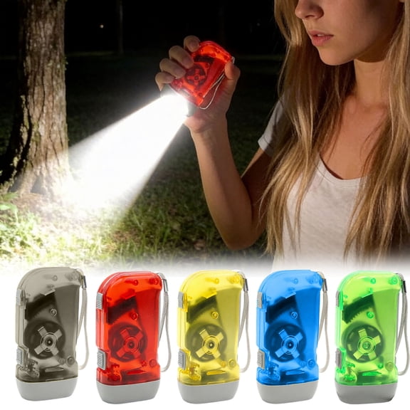 Hand Crank Flashlight Emergency Flashlight, Portable Wind Up Light For Outdoor Camping, Mini Led Emergency Light For Power Outages,10X5X2.5Cm