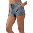 thumbnail image 2 of 90 Degree By Reflex Women's Super Soft Cationic Heather Lounge Shorts, 2 of 5