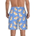 thumbnail image 3 of Naloa Kawaii Corgi Men's Beach Shorts, Surfing shorts, Swim trunks, Quick Dry Swim Trunks for Surfing Beach Fun - XX-Large, 3 of 9