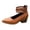 Brown, variant on Women's Vintage Dress Shoes 2026 Spring Fall Stylish Casual Leather Triple-Buckles Pointed Toe Chunky Stackable Dressy High Heels for Ladies Business Office Black Size 5.5