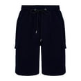 thumbnail image 3 of Tungbrin Men's 10 Inch Cargo Shorts Drawstring Elastic Waist Hiking Work Shorts Athletic Quick Dry Shorts with Multi Pockets, 3 of 8