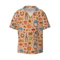 thumbnail image 3 of Goofa Fall Gnomes1 Printed Men's Casual Short-sleeved Shirt,Lightweight Breathable Button-down,Summer Casual men's top,Versatile Fashion shirt-XX-Large, 3 of 7