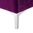 thumbnail image 6 of Maklaine Tufted Velvet Storage Ottoman with Chrome Legs in Purple, 6 of 9