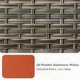 thumbnail image 5 of Ovios 8 Pieces Patio Furniture Outdoor Conversation Set Rattan Wicker Outside Sectional Sofa with Swivel Chairs & Solar Light Table, Orange Red, 5 of 9