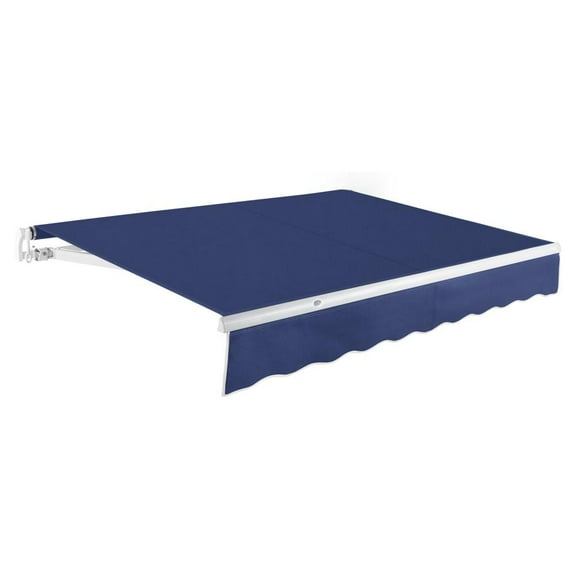 Awntech 14' x 10' Maui Manual Manual Patio Retractable Awning Acrylic Fabric, Navy