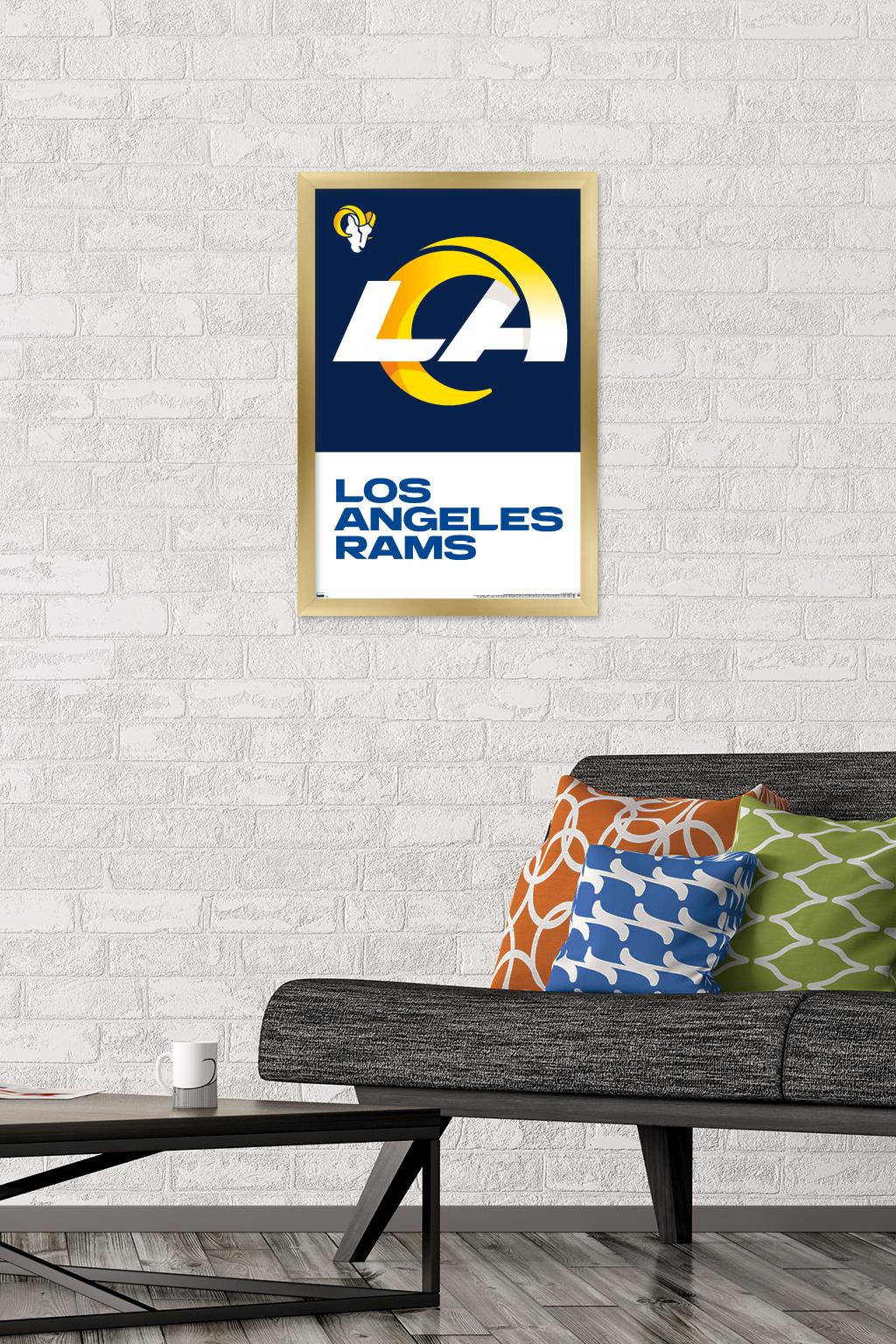 NFL Los Angeles Rams - Logo 20 Wall Poster, 14.725" x 22.375", Framed