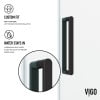 thumbnail image 6 of VIGO Elan 68 to 72 in. W x 76 in. H Frameless Sliding Shower Door with VMotion in Matte Black with Clear Glass, 6 of 13