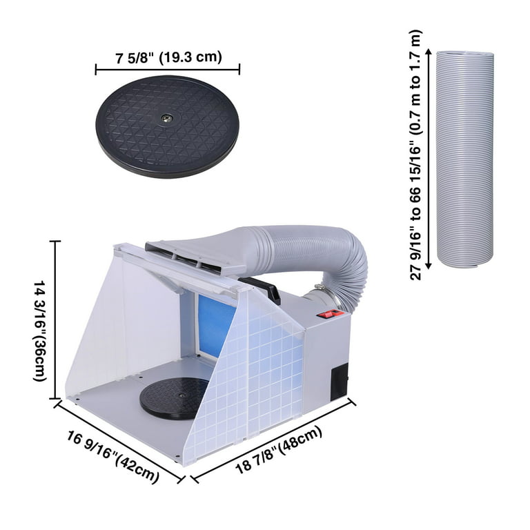 Portable Airbrush Booth Exhaust Fan Model Coloring Sturdy Paint Booth Kit  for