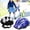 Blue, variant on Yajisi Professional Adjustable Children Skateboarding Helmet Kid Skating Multi Sport Safety Gear, Black (11.81 inches / 30 cm)
