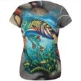 thumbnail image 2 of Muskie Fishing All Over Womens T Shirt Multi LG, 2 of 2