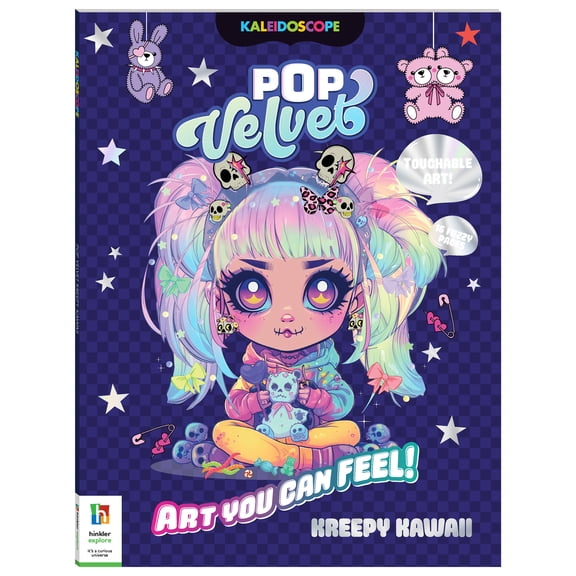 Kaleidoscope: Pop Velvet - Kreepy Kawaii - Creative Coloring, 32 Pages of Creepy-Cute Velvet Textured Designs, Perforated Sheets, Kids-Teens-Adults