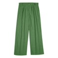 thumbnail image 5 of Men's Linen Double Pleated Straight Pants Solid Color Breathable Casual Holiday, 5 of 9
