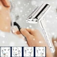 thumbnail image 3 of New Men's Safety Handheld Manual Shaver + Double Edge Safety Razor Blade W/box  Wish019, 3 of 8