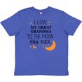 thumbnail image 3 of Inktastic I Love My Great Grandma To The Moon and Back Youth T-Shirt, 3 of 5