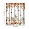 thumbnail image 3 of Lilixerw Halloween Shower Curtain, Cream Pumpkin Maple Fern Fall Print, with 12 Hooks Included, for Tub Space and Bathroom Interior Decoration, 70.8x59 inch, 3 of 6