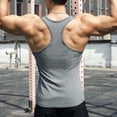 thumbnail image 3 of ZZwxWA Men's Gym Bodybuilding Stringer Tank Top Workout Muscle Cut Shirt Fitness Sleeveless Vest Tank Top Striped Reduced Price, 3 of 3