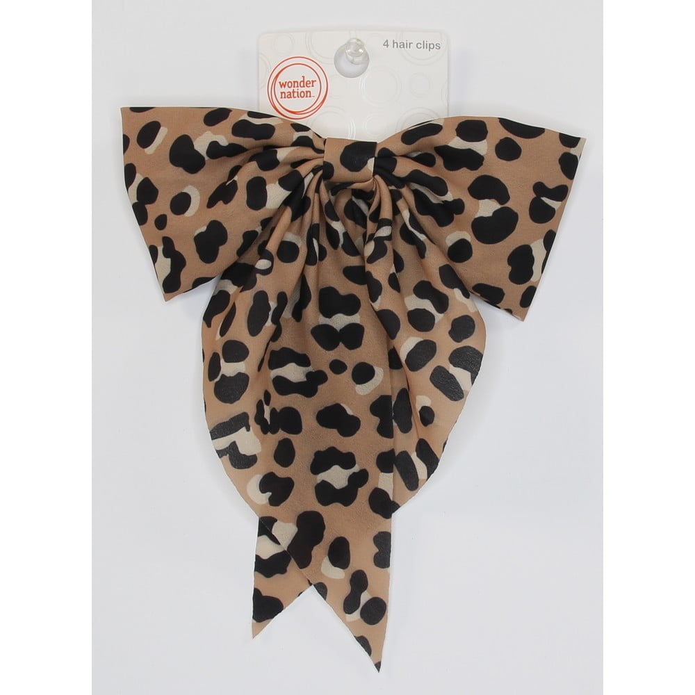 Wonder Nation Cheetah Print Bow Barrette Hair Clip