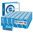 thumbnail image 1 of Allmax CR123A Piles au Lithium à Puissance Maximale (48 Unités) – les Plus Durables, Étanches, Durée de Conservation de 10 Ans, Performance Ultime, Parfaites pour les Systèmes de Sécurité Sans Fil (3 V), 1 of 6