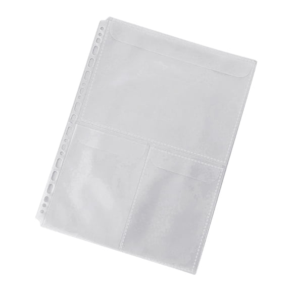 Letter Size Document Organizers Refillable 4 Rings Binder Clear PVC Binder Pocket for Home Travel and Office Use