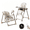 Electric-WHITE, variant on Sunny Babe Electric Baby High Chair Convertible Dining Chair Baby Swing with Remote Control,Unisex,GREY