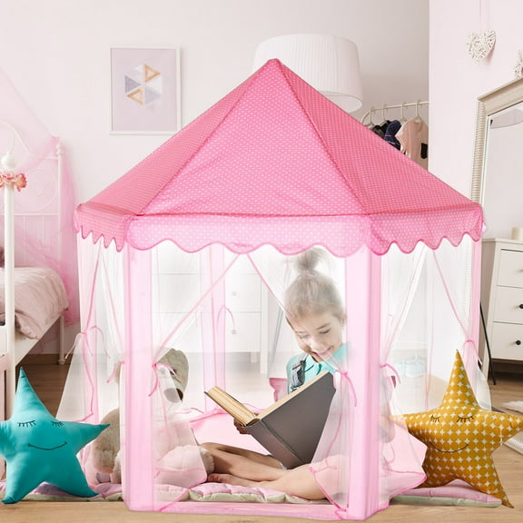 YouLoveIt Princess Castle Tent for Girls Play Tents for Kids Toy Girls Large Playhouse Kids Castle Play Tent for Children Indoor and Outdoor Games