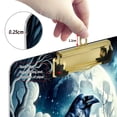 thumbnail image 4 of Plastic Clipboard Acrylic Hanging Clip Board with Gold Low Profile Office School Supplies 12.5x9 Crow on Branch with Moon, 4 of 9