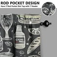 thumbnail image 5 of Kitchen Food Cooking Chef 3-Piece Kitchen Curtains Set Kitchen Curtains Sets with Valance for Windows Rod Pocket Machine Washable Kitchen Decor Decorations (54"x18"+2x27.5"x24"), 5 of 6