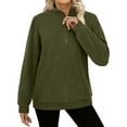 thumbnail image 2 of MOSHU Polar Fleece Sweatshirts for Women Quarter Zip Long Sleeve Tops Pullover Womens Sweatshirts, 2 of 9