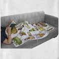 thumbnail image 6 of Beer Soft Flannel Fleece Throw Blanket, Hand Drawn Brewery Alcohol Pub Beer Mug Bottle Butt Glass Wheat Barley Doodle, Cozy Plush for Indoor and Outdoor Use, 50" x 70", Multicolor, by Ambesonne, 6 of 6