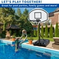 thumbnail image 2 of Swimming Pool Basketball Hoop for Indoor & Outdoor, Portable Poolside Basketball Hoop with Adjustable Height, Pool Toys Game  Basketball System Goal Stand for Boys  Girls Kids Adults, Black + White, 2 of 9