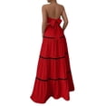thumbnail image 4 of Women'S Crop Top Maxi Skirts Set 2 Piece Outfit Dress Red M, 4 of 5