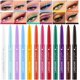 thumbnail image 1 of Juego de delineadores de ojos mate de 12 colores, delineador de ojos en gel de larga duración, suave, resistente al agua y a las manchas con colores neón del arco iris, 1 of 4