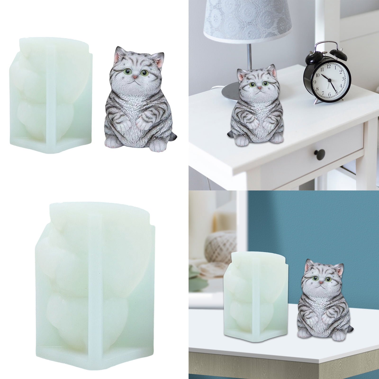 Cats Shaped Molds for Soap, Plaster Decoration, Room Ornaments, Epoxy Resin Silicone Molds Plaster Molds