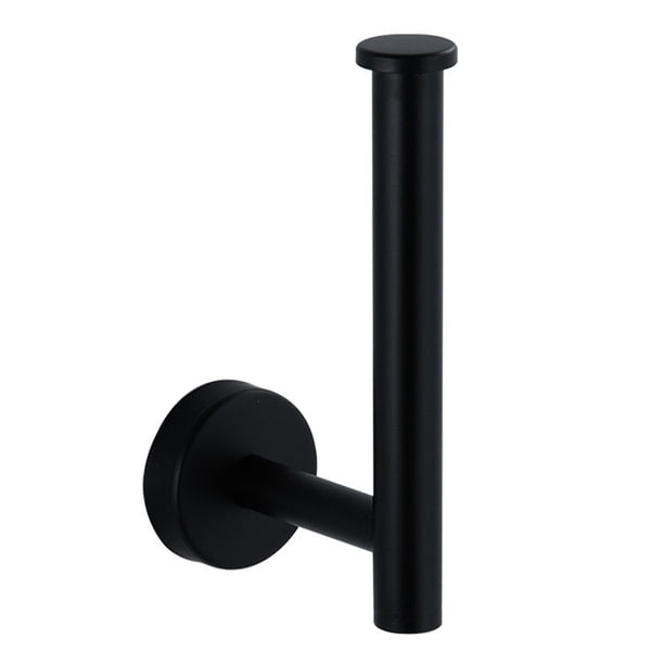 Soporte para toallas de papel, de acero inoxidable, color negro mate, cilíndrico, para colgar toallas de papel en el hogar