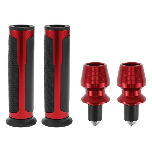 Unique Bargains 7/8" 22mm 15/16" 24mm Motorcycle Hand Grip Cover Kit Non Slip Aluminum Alloy Rubber Handlebar Grip for Motorcycle Scooter Bicycle ATV Red 1 Set