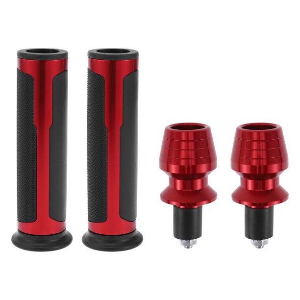 Kit de Cubierta de Empuñadura de Mano para Motocicleta Unique Bargains 7/8" 22mm 15/16" 24mm Antideslizante Aleación de Aluminio Goma para Manillar de Motocicleta Scooter Bicicleta ATV Rojo 1 Juego