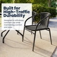 thumbnail image 5 of Flash Furniture Commercial Grade Black Rattan Indoor-Outdoor Restaurant Stack Chair, 5 of 12