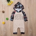 thumbnail image 3 of Baby Girl Clothes Big Little Sister Matching Outfits Infant Newborn Long Sleeve Hoodie Romper Overall Floral Jumpsuit Fall Winter Clothes, 3 of 8