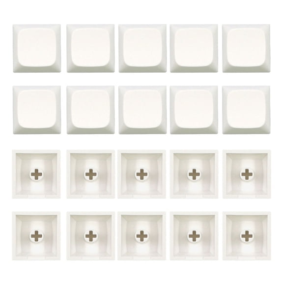 20Pcs PBT Blank Keycap 1U 1 DA Profile No Print Keycap Set for DIY Mechanical Keyboard Installation M Switches