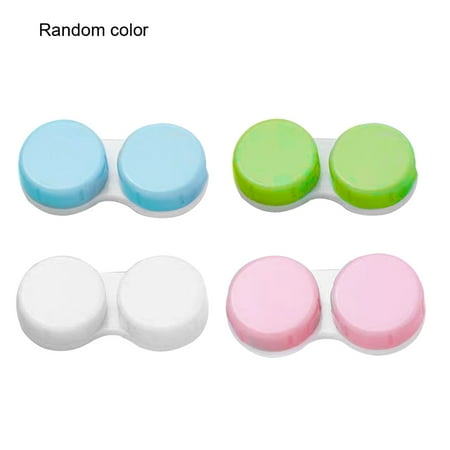 

4pcs/pack Screw Top Container Lens Case Random Color Box Soak Storage