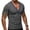 Dark Gray, variant on CYMMPU Men's Solid Linen Blend Short Sleeve Button-Down Shirt with Multi-Pockets, Breathable for Summer Beige L