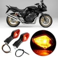 thumbnail image 3 of 1 paire de clignotants pour moto Honda CRF250L, noir et jaune modifiés, 3 of 4